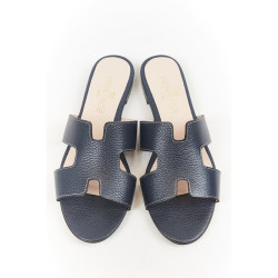98 - Cuir Grainé - Marine